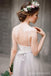 Simples ilusão Spahgetti correias tule a linha de vestidos de noiva on-line, WD369