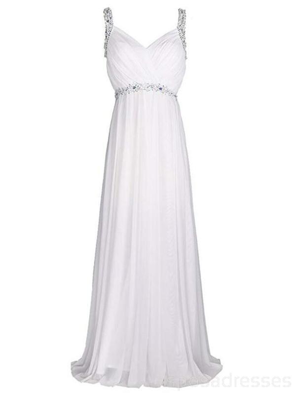 Attache des robes de mariée de plage bon marché perlées les robes de noce de plage en ligne, bon marché, WD467