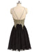 Green Gold Lace Halter Billig Homecoming Dresses Online, Günstig Short Prom Dresses, CM736