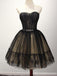 Δείτε Μέσα από το μαύρο Homecoming Prom Φορέματα, Μικρό Μαύρο Φόρεμα, Οικονομικά Σύντομο Κόμμα Κορσέ Πίσω Φορέματα Prom, Τέλεια Homecoming Φορέματα, CM231