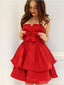 Le retour au foyer court bon marché simple rouge élégant s'habille en ligne, CM592