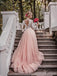 Champanhe saia mangas compridas rendas a linha vestidos de casamento baratos on-line, WD401