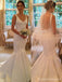 Simple dos nu V cou robes de mariée de sirène bon marché en ligne, WD421