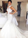 Custom Halter Lace frisada sereia vestidos de casamento baratos on-line, WD422