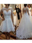 Robes de mariée en dentelle détachable à manches longues en ligne, robes de mariée pas chères, WD503