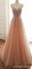 Sweetheart Neck Gold Pailletten A-Linie Günstige lange Abend Prom Kleider, Abend Party Prom Kleider, 12350