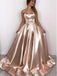 Sem alças Sparkly ouro barato vestidos de baile, Evening Party Prom Dresses, 12162