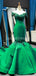 Robes de bal longues de soirée sirène en dentelle verte à épaules dénudées, robes de soirée, 12280