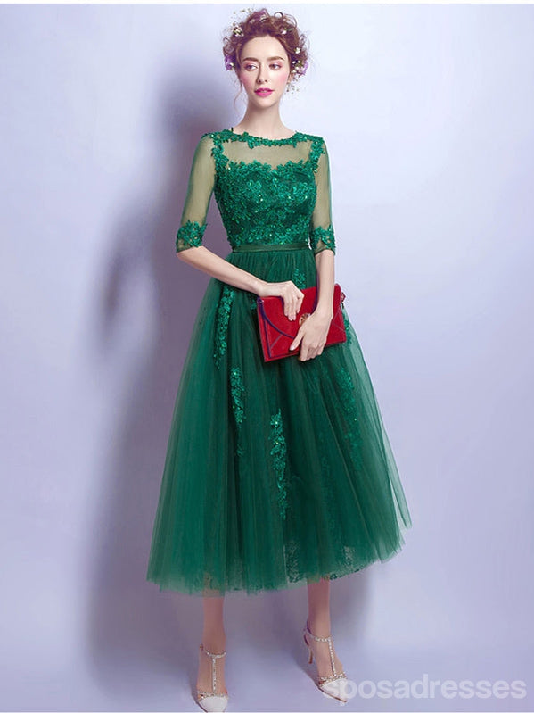 Green Short Sleeves Jewel Homecoming Dresses,Cheap Short Prom Dresses,CM922