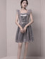 Πουπουλένια ασημένια πούλιες με φθηνά φθηνά Homecoming Φορέματα στο Διαδίκτυο, φθηνά κοντομάνικα φορέματα, CM772