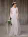 Simple Illusion Spahgetti bretelles Tulle A-ligne robes de mariée en ligne, WD369