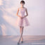 Ilusão blush rosa laço frisado barato Homecoming vestidos on-line, CM696
