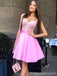 Sexy ver por vestidos de regresso para casa baratos curtos rosa online, CM732