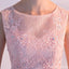 Ilusão blush rosa laço frisado barato Homecoming vestidos on-line, CM696