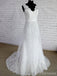 Λουριά Β δαντελλών φτηνά φορέματα γοργόνων λαιμών για το γάμο, WD397