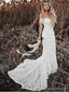 Fora do ombro Vintage Lace sereia vestidos de casamento baratos, Shore mangas vestidos de noiva, WD432