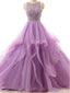 Ilusão de organza lilás uma linha barato vestidos de baile, doce 16 vestidos, 17492