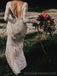 Long Sleeves Lace Backless Long Γάμο Φορέματα Online, Φθηνά Νυφικά Φορέματα, WD544