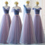 Azul rosa tule até o chão incompatíveis baratos dama de honra vestidos on-line, WG539