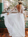 Μακριά Μανίκια Backless Παραλία Μακριά Γαμήλια Φορέματα σε απευθείας Σύνδεση, Φθηνά Νυφικά Φορέματα, WD527