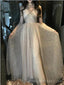 Lange Ärmel Sparkly Tulle Long Evening Prom Dress, Günstige Custom Sweet 16 Dress, 18568