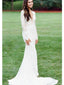 Μακριά Μανίκια Δαντέλα Γοργόνα Ανοικτές Πίσω Προκλητικές του Γάμου Φορέματα σε απευθείας Σύνδεση, Φθηνά Νυφικά Φορέματα Δαντέλα, WD474