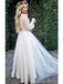 Long Sleeves Lace Jewel Neck Modest Günstige Brautkleider Online, Günstige Einzigartige Brautkleider, WD598