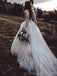 De longues manches voient par l'A-ligne de longues robes de mariée les robes de noce en ligne, bon marché, WD536