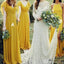 Vestidos baratos de dama de Honor amarelada, on-line, WG269