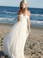De l'épaule robes de mariée de plage bon marché décontractées uniques, WD312
