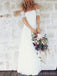 De l'épaule robes de mariée de lacet ivoire bon marché décontractées en ligne, WD361