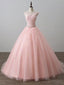 Blush Pink Open Back Lace Illusion Uma Linha Skirt Long Evening Prom Dresses, 17555