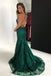 Sexy Backless Mermaid Mermaid Lace Long Evening Prom Dresses, 17688