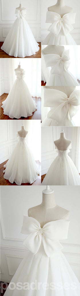 Simples Organza Uma Linha de Casamento Vestidos de Noiva sob medida Vestidos de Noiva, Casamento Acessível Vestidos de Noiva, WD234
