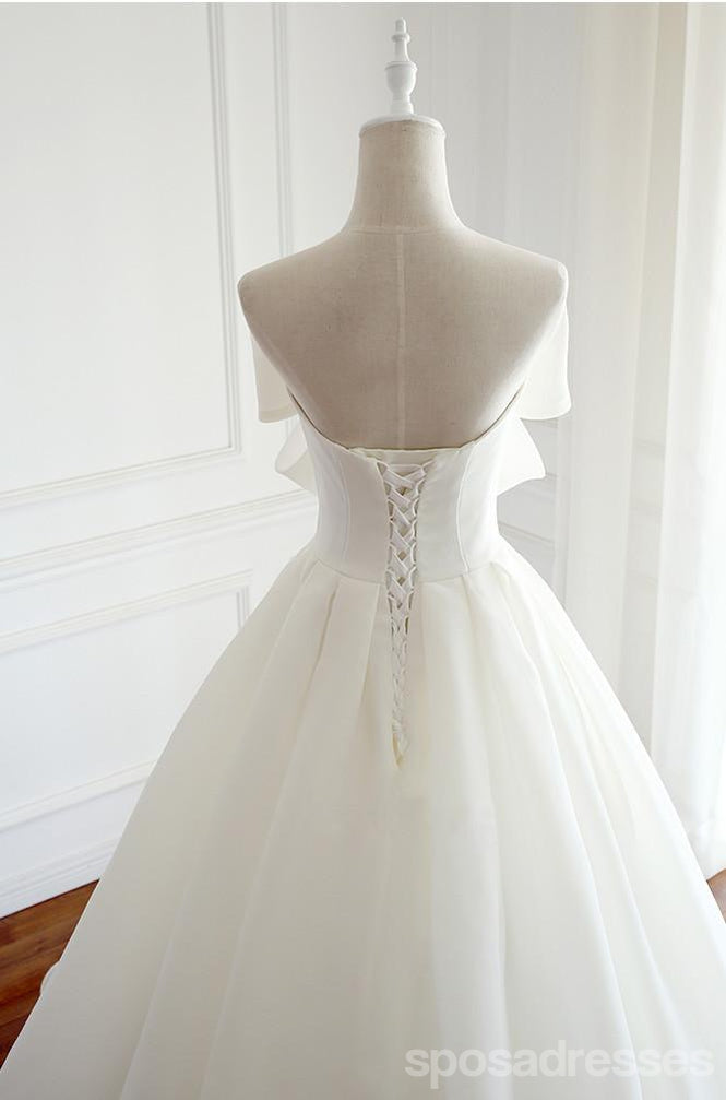 Simples Organza Uma Linha de Casamento Vestidos de Noiva sob medida Vestidos de Noiva, Casamento Acessível Vestidos de Noiva, WD234