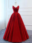 2018 Red V-Ausschnitt A-Linie benutzerdefinierte lange Abend Abendkleider, 17717
