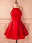Halter Vermelho Brilhante Curto Vestidos de Regresso a casa abaixo de 100, CM386