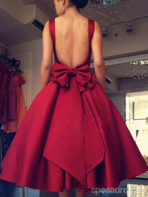 Sexy Backless Red Short Cheap Homecoming Dresses en ligne, CM580