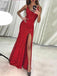 Sexy Sparkly Red Mermaid Seitenschlitz lange Abend Prom Kleider, billige benutzerdefinierte Sweet 16 Kleider, 18548
