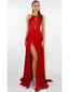 Sexy Backless Side Slit Mermaid Red Evening Prom Dresses, Cheap Custom Sweet 16 vestidos, 18494