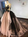 Vintage Backless Black Lace Ball Gown Long Evening Prom Dresses, Cheap Sweet 16 Vestidos, 18421