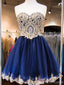 Saia azul-marinha, vestidos de baile de finalistas com fitas douradas, CM0027