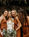 Σπαγγέτι Burnt Πορτοκαλί Σύντομη Bridesmaid Φορέματα Σε Απευθείας Σύνδεση, Φθηνά Φορέματα Παράνυμφων, WG714