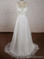 Les courroies de lacet voient par l'A-ligne de lacet des robes bon marché pour le mariage, WD399