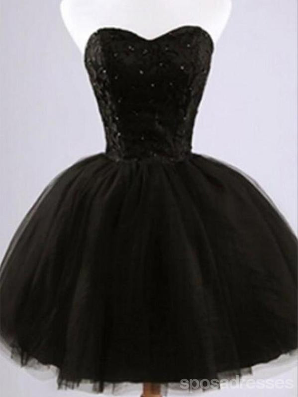 Formal lace vestido preto, curto do regresso a casa vestidos de baile, CM0024