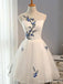 Belo Aplicar Brancos Curtos Destinatários de Receitas, Cheap Sweet 16 Dresses, CM359