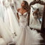 Des robes de mariée de sirène de lacet d'épaule robes de noce de plage en ligne, bon marché, WD473