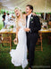 V-Ausschnitt Siehe Durch Meerjungfrau Günstige Hochzeit Kleider Online, Billig Spitze Brautkleider, WD438