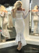 Robes de mariée pas cher en dentelle sirène d'épaule d'épaule en ligne, robes de mariée à manches longues, WD431