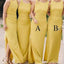 Yellow side Open Mermaid Long - range model demoiselle d 'honneur dress online wg272